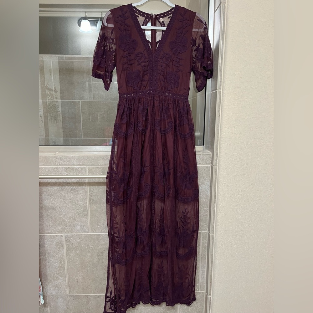 Altar’d State Marionette Boho Lace Dress Fall Winter Spring Wedding Guest Dress